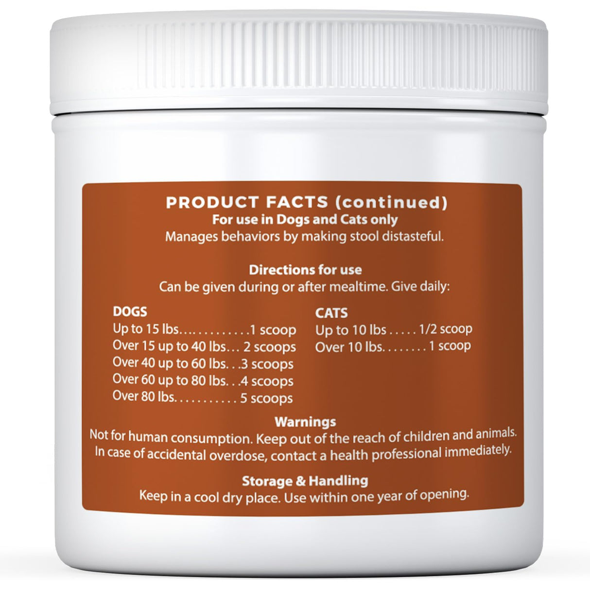 No Poop Eating for Dogs. Coprophagia Treatment. Digestive Enzyme with Breath Freshener. Stop Eating Poop for Dogs, Stool Eating Deterrent. Extra Large 230 Scoops in Each jar.