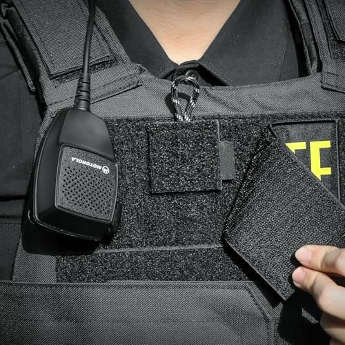 Microphone Radio Holder, 50 lb. Pull Force No Breaking, Super Strong Stitches, Police Radio Microphone Holder Law Enforcement for Vest Accessories