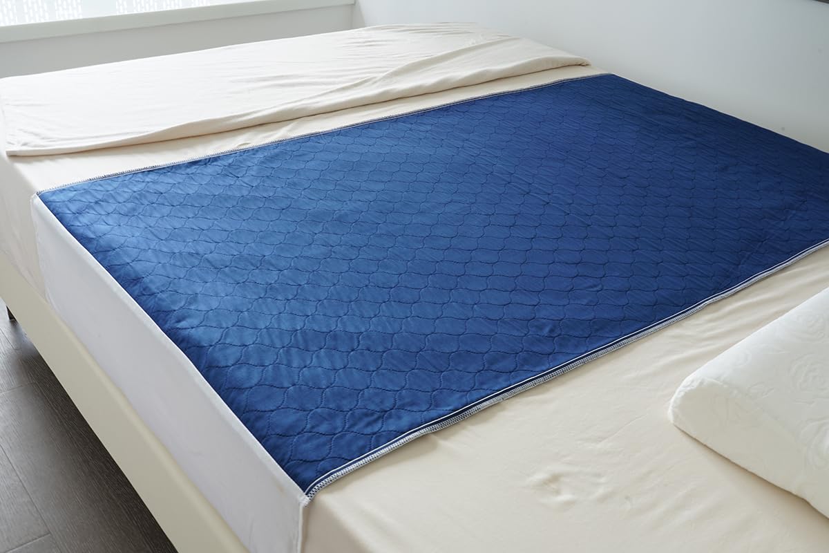 2 Pack Careboree Pee Bed Pads Bed Wetting Protection Cotton Top-Layer Waterproof Underpads 34"X36" Twin Size with 21" Wings for Incontinence Adults,The Elderly Kids Pets