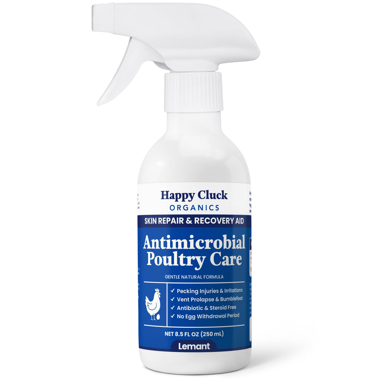 Lemant Poultry Care Spray (8.5 oz) | Skin Repair & Recovery Aid for Chicken Wounds, Pecking Irritations, Bumblefoot Care & Vent-Area Support | 8.5 fl oz