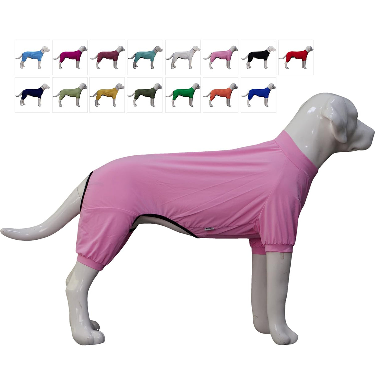 LoveLongLong Dog Jumpsuit with UV Protection and Quick-Dry Fabric for Spring Summer Pet Pajamas Pink XL
