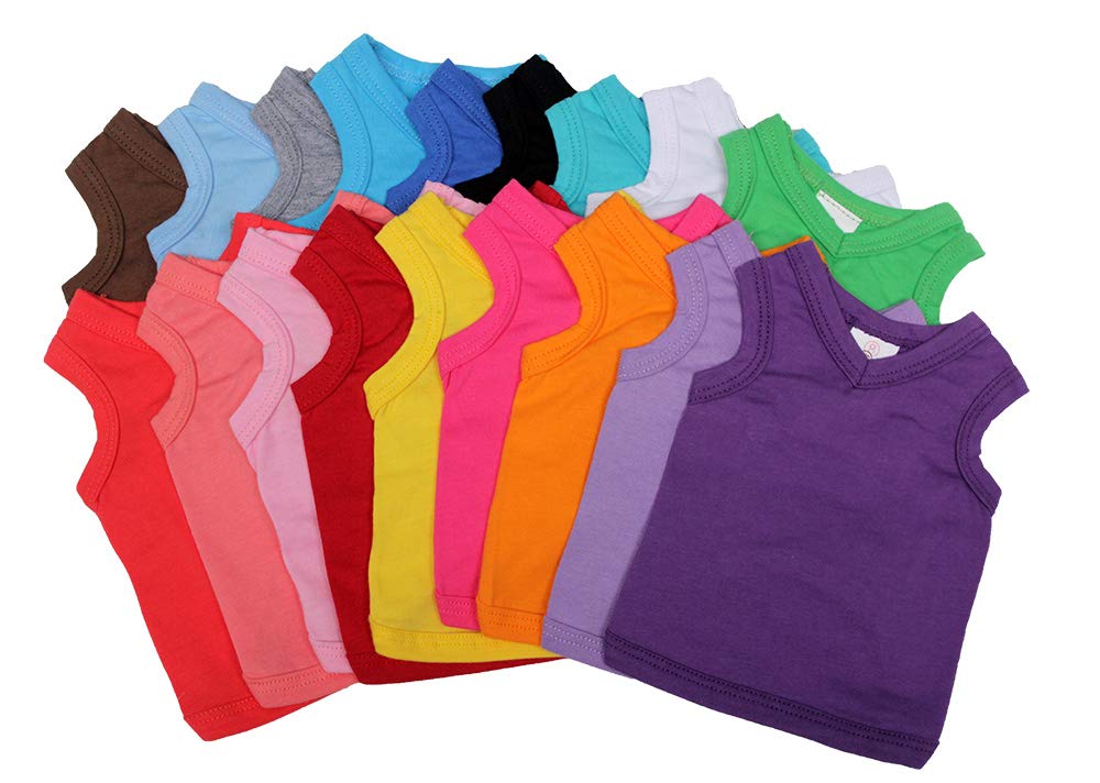 2018 Pet Clothes Dog Clothing Blank T-Shirt Tanks Top Vests for Small Middle Large Size Dogs 100% Cotton Dog Summer Vest Classic (XXXXL, Black)