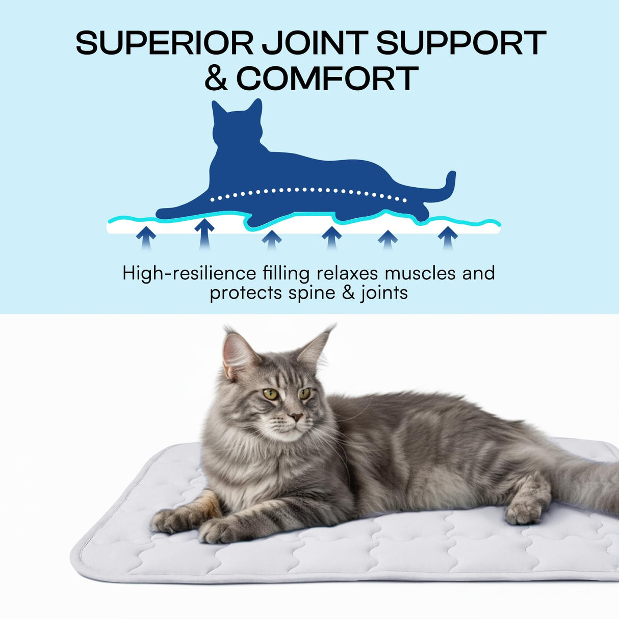 Luciphia Premium Dog Cooling Mat Non-Slip Q-MAX>0.5 Self-Cooling Pad for Small Pet Cat Indoor Portable Kennel Puppy Bed for Summer Crate Pad for Dog Washable Light Grey 20x30 inches
