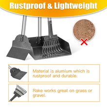 Load image into Gallery viewer, TOOGE Larger Pooper Scooper, Dog Pooper Scooper for Large Medium Small Dogs Heavy Duty Long Handle Metal Tray Rake Shovel Set for Yard Grass