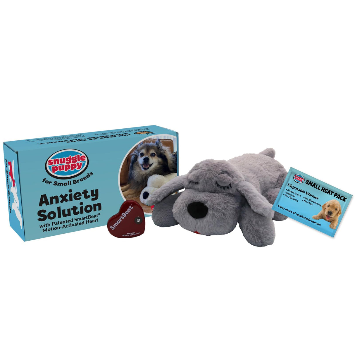 Snuggle Puppy Junior Heartbeat Puppy Toy - Heartbeat Puppy for Dogs - Pet Anxiety Relief and Calming Aid - Comfort Dog Toy - Behavioral Training and Sleep Aid Cuddle Buddy - Black