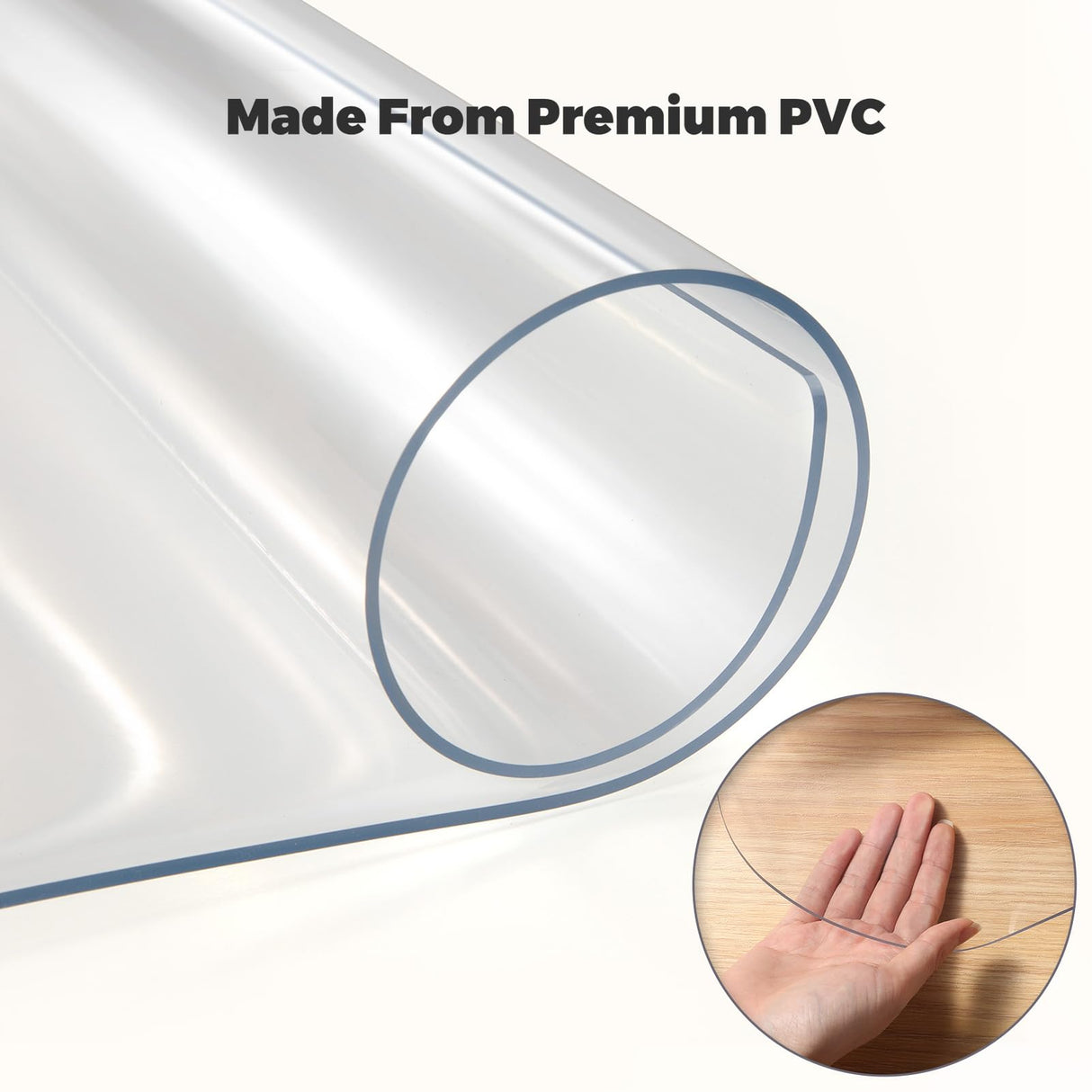 Yecaye Office Chair Mat for Hardwood Floor, 48"×36" Clear Office Floor Mat, Computer&Desk Chair Mat, PVC Heavy Duty Floor Protector Chair Mats for Rolling Chairs, Can't be Used on Carpet