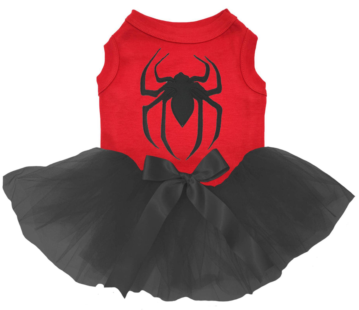Petitebella Spider Printing Puppy Dog Dress (Red/Black, X-Small)