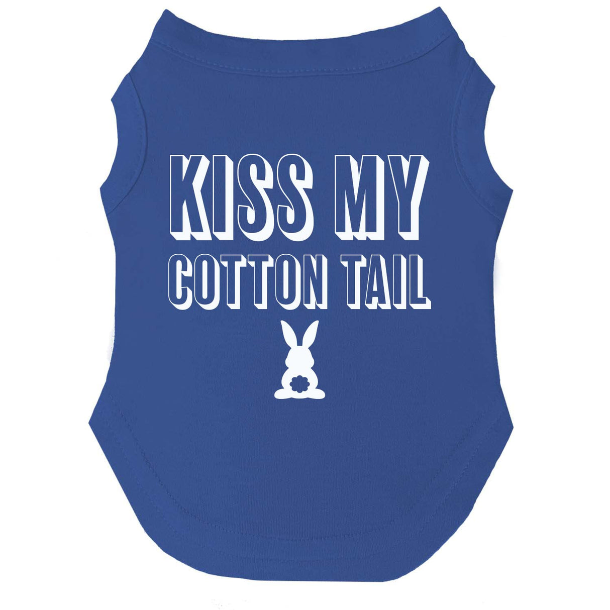 Kiss My Cotton Tail Easter Dog Tee Shirt Sizes for Puppies, Toys, and Large Breeds (Royal Blue, X-Large 700)