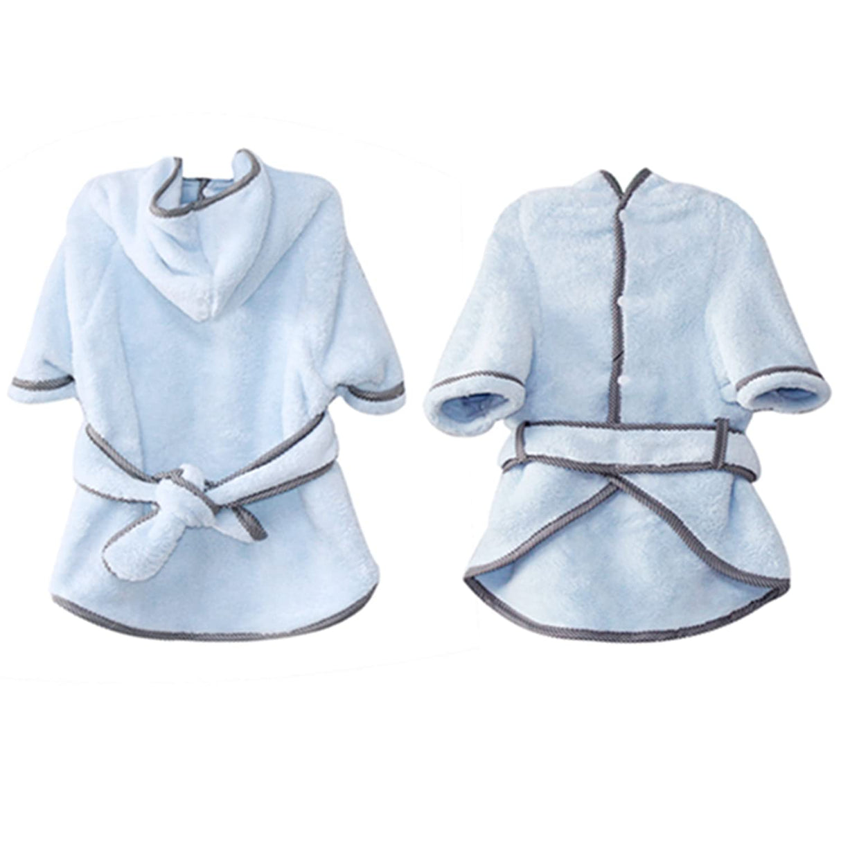 Dog Bathrobe, Microfiber Fast Drying Absorbent Hooded Bath Towel White for Puppy Small Medium Large Dog Cat (3XL, LightCyan)