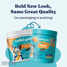 Load image into Gallery viewer, Solid Gold Dog Allergy Relief Chews - Dog Itching Skin Relief & Seasonal Allergies Support - Alaskan Salmon Oil for Dogs Skin, Coat & Immune Support - Bacon Flavor Soft Allergy Chews for Dogs -120ct