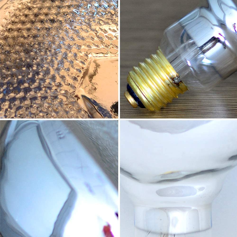 BONGBADA 2 Pack Heat Lamp Clear Infrared Bulbs PAR38/250 Watts Glass Lamp Bulb for Food Service, Brooder Bulb, Chicks, Pet, Bathroom, Light Therapy Use E26 Base, Flood Light Heat Lamp Bulb