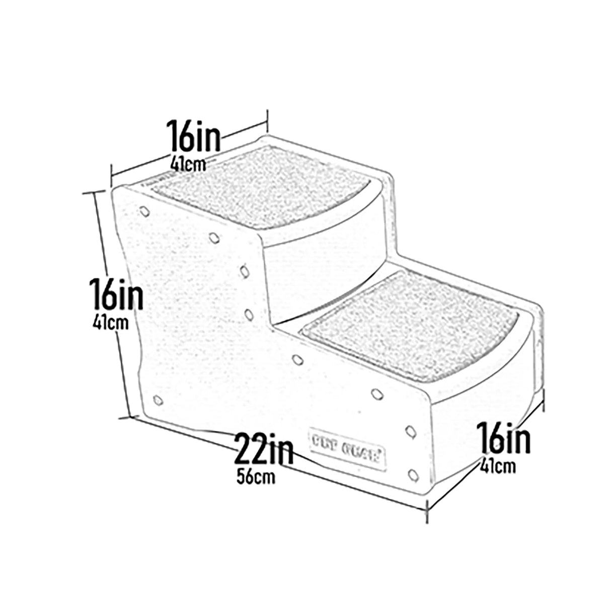 Pet Gear Easy Step II Pet Stairs, 2 Step for Cats/Dogs up to 150 Pounds, Portable, Removable Washable Carpet Tread, No Tools Required, Coffee Bean