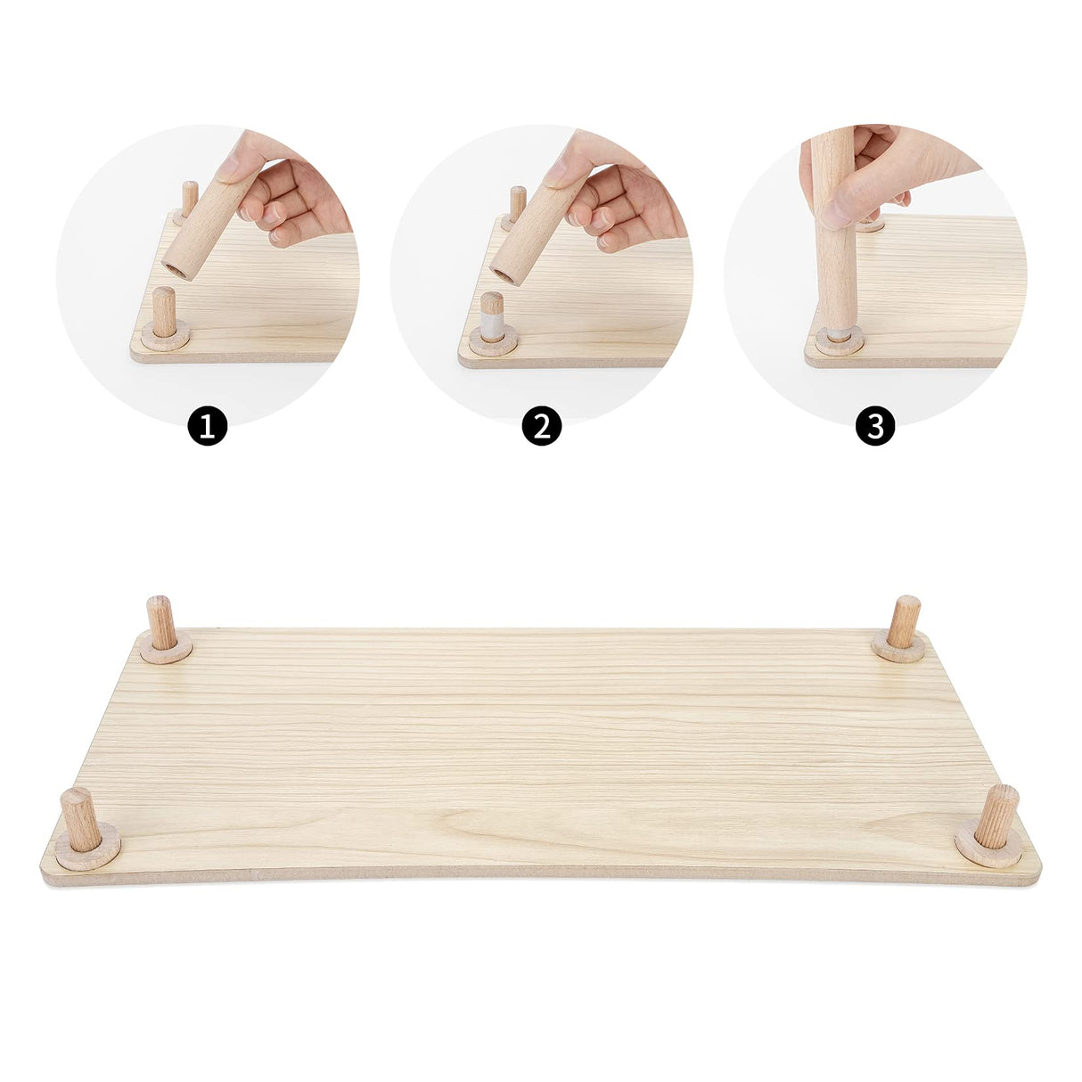 Niteangel Hamster Play Wooden Platform for Dwarf Syrian Hamsters Gerbils Mice Degus or Other Small Pets (Rectange - 7'' Height, Burlywood)
