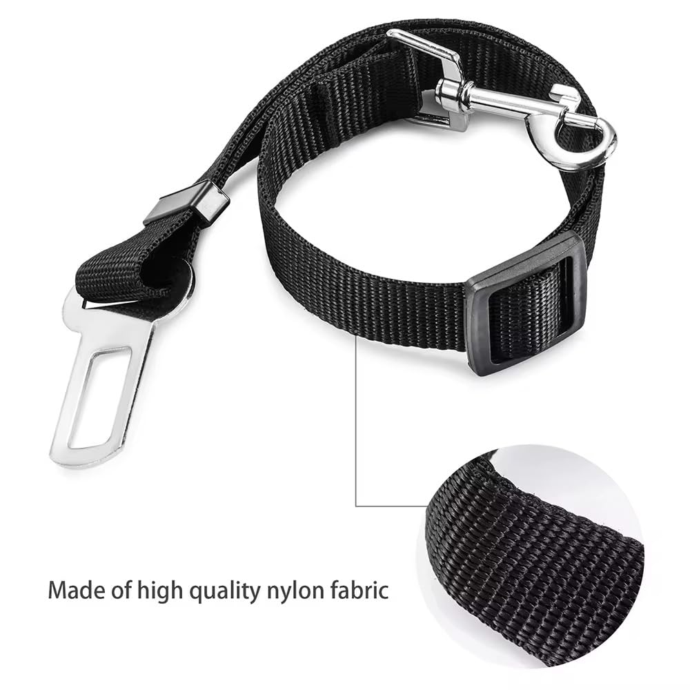 Waterproof Dog Car Back Seat Extender with Mesh Window – Large Pet Travel Bed & Backseat Bridge for SUVs, Trucks, Cars – Non-Slip, Foldable Seat Cover with Storage Pockets & 2 Dog Seat Belts (Grey)