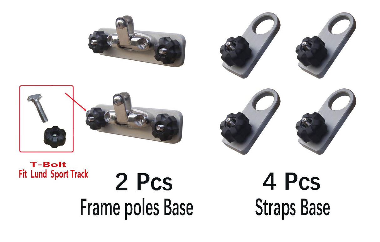 Brocraft Lund Boat Sport Tracker Bimini Top Mount/Canopy Mounts/Lund Boat Accessories