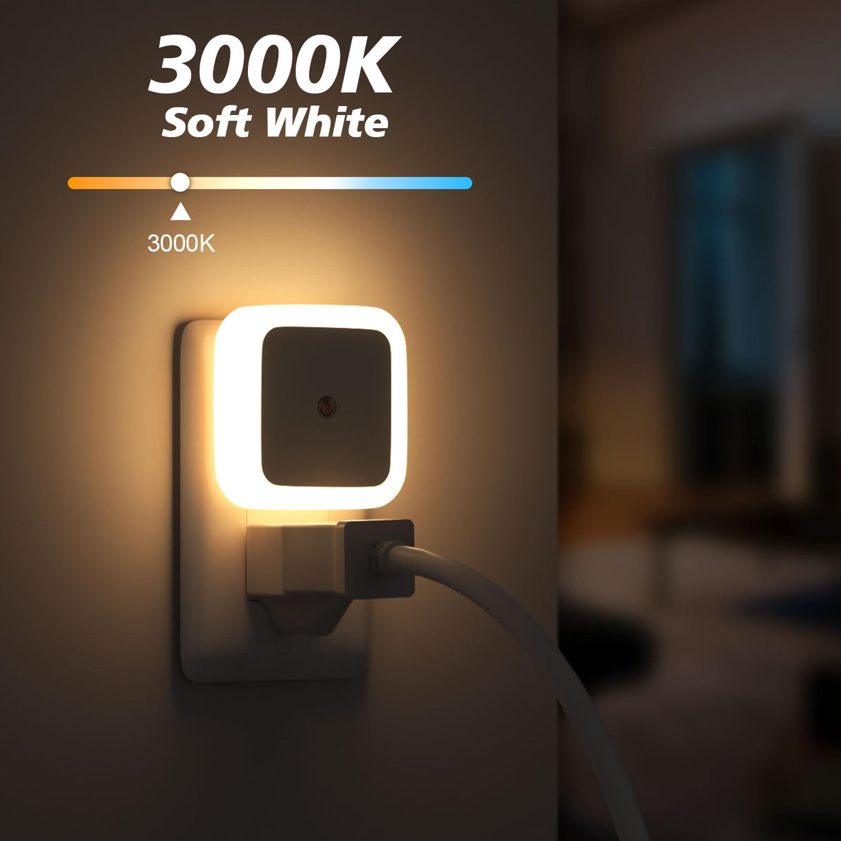 Night Light, Night Lights Plug into Wall 8-Pack, Nightlight Plug in Night Light, Dusk to Dawn Night Lamp Led (Warm White)