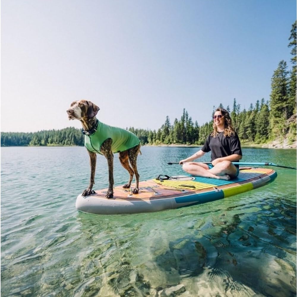 Goldpaw Dog Sun Shirt with UV Protection - Lightweight, Cooling Sun Protection Clothing for Small Dogs - Reduce Heat Absorption - Made in The USA - Machine Washable - Pistachio Green - Size 8