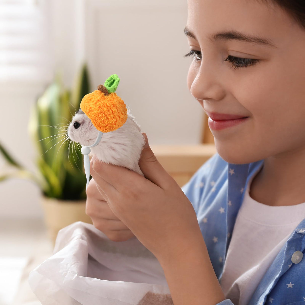 Kajaia 10 Pcs Hamster Hat Small Animals Cute Tiny Hat Mini Hand Knitted Hats for Snakes Pets Bearded Dragon Guinea Pig Bunny Costume Accessories Easter Holiday Parties (Novel Style)