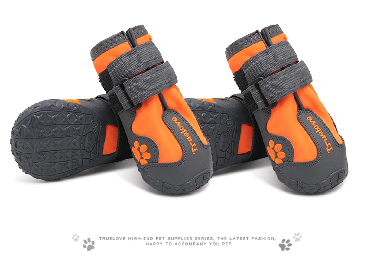 TRUE LOVE Dog Shoes Waterproof Anti-Slip Rain Boots with Reflective TLS3961