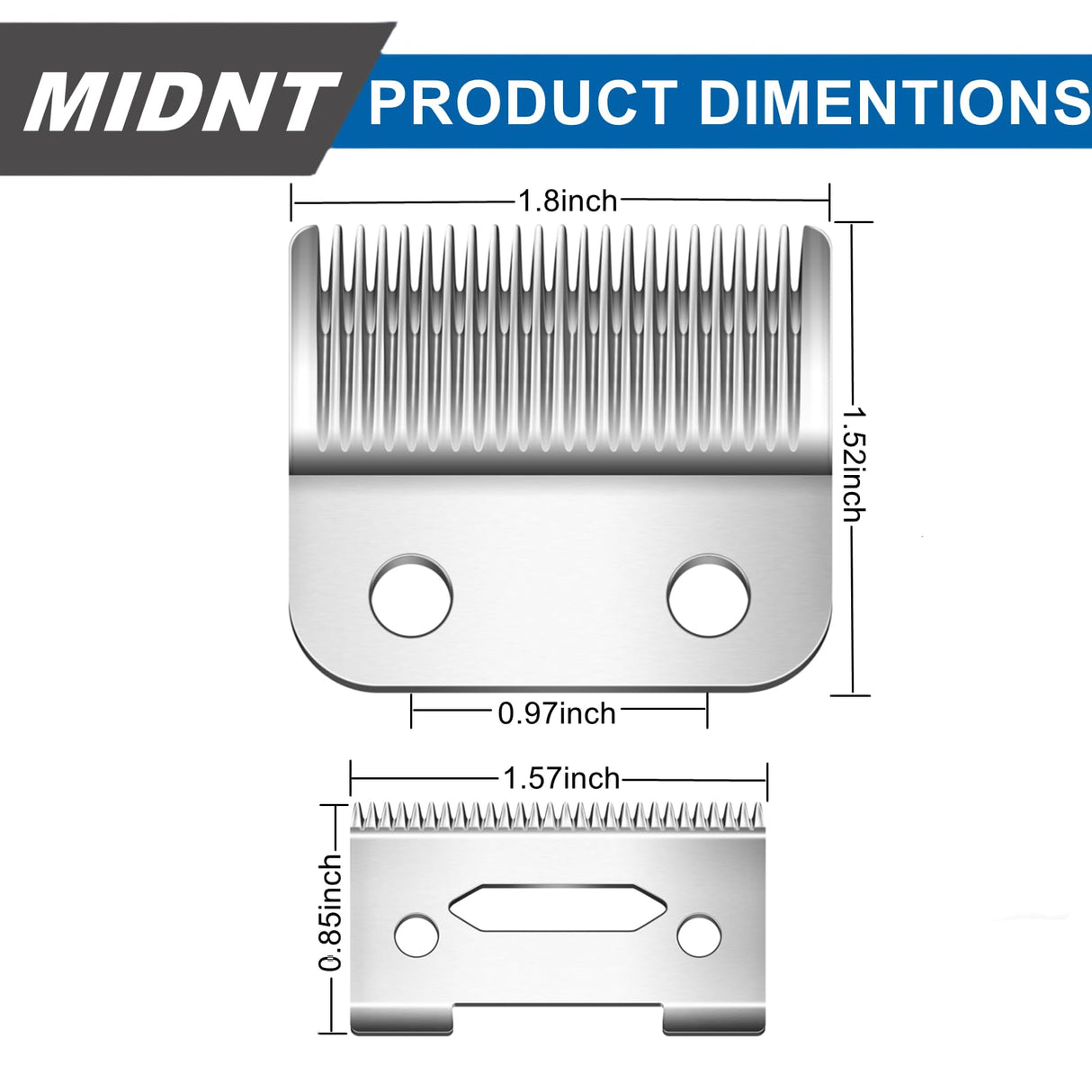 Blades for Wahl Precision Replacement Blades Compatible with Wahl MC3 Replacement Blades,2 Hole Clipper Blade Compatible with Wahl Clipper Blades Replacement,with 2 Pairs Screws.