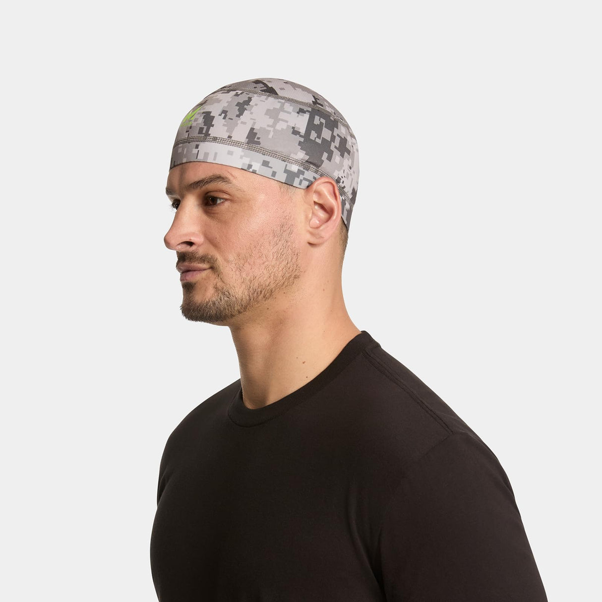 MISSION Cooling Helmet Liner- Cools Instantly When Wet, UPF 50, Wear Under Helmets, Hardhats & More- Digital Camo Gray