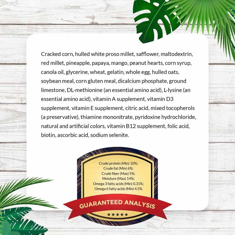 LAFEBER'S Tropical Fruit Nutri-Berries Pet Bird Food, Made with Non-GMO and Human-Grade Ingredients, for Macaws (10 Ounce Pack of 2)