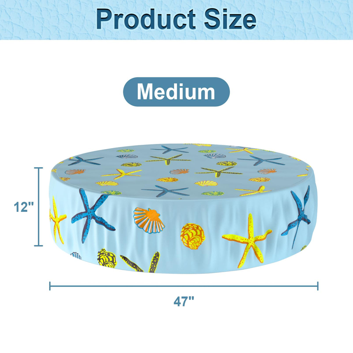 Ladadee Foldable Round Dog Swimming Pool Cover, for 32 "/63“/48” Collapsible Outdoor Tub, PVC Coating Waterproof and UV Protection, Leakproof Washable Kiddie Pet Small Paddling Bath Accessories