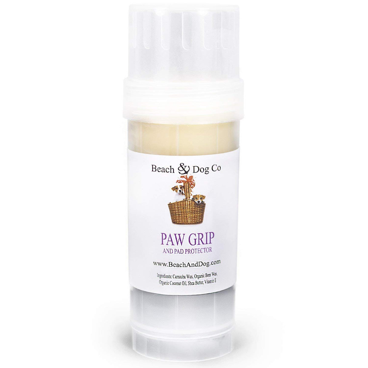 Beach & Dog Co Paw Grip - All Natural & Organic Wax for Dogs (2 oz) - Paw Protection - Light Brown - 2 oz