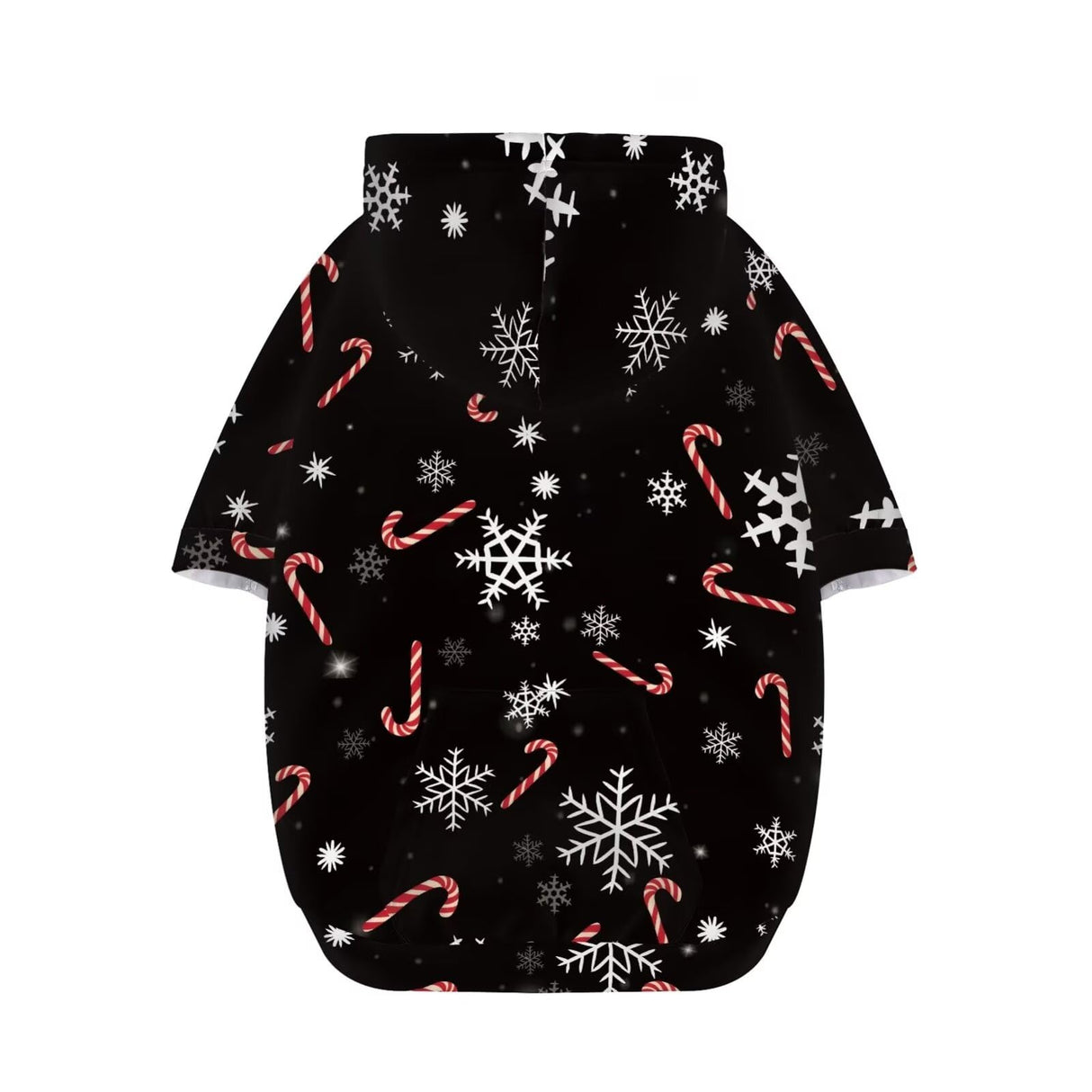 Howilath Puppy Cat Hoodies Coat Sweater, Christmas Snowflake Candy Pet Clothing Sweatshirt with Hat Zipper Outfit - L