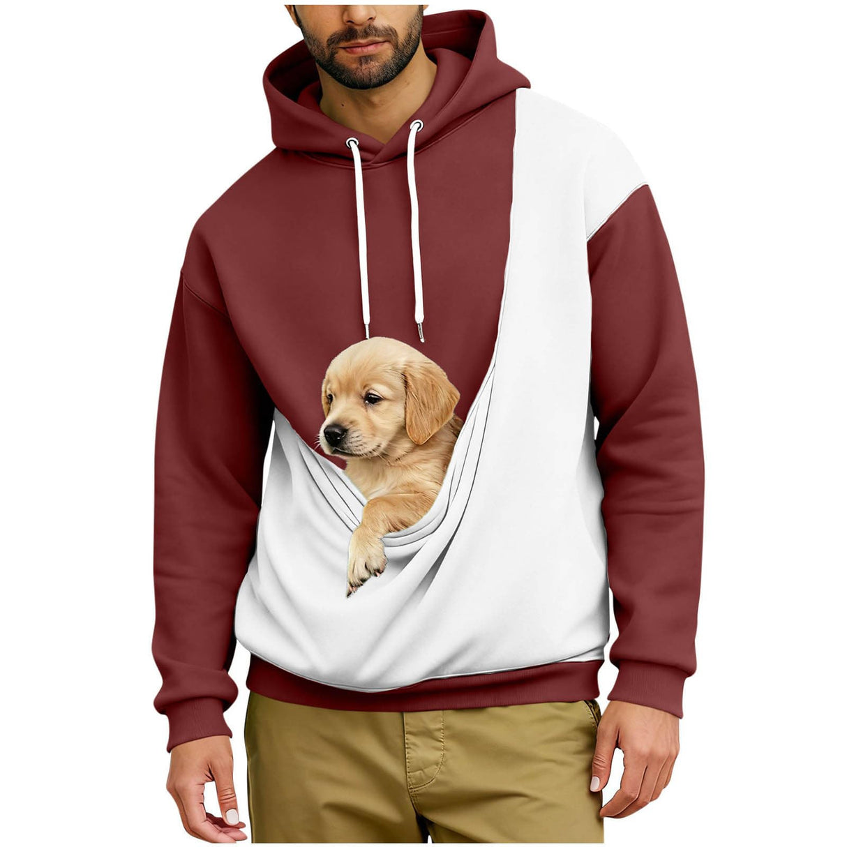 Sdeycui Pet Pouch Hoodie Men Small Dog Carrier Hoodies Puppy Pouch Sweatshirt Unisex Animal Holder Pullover Tops