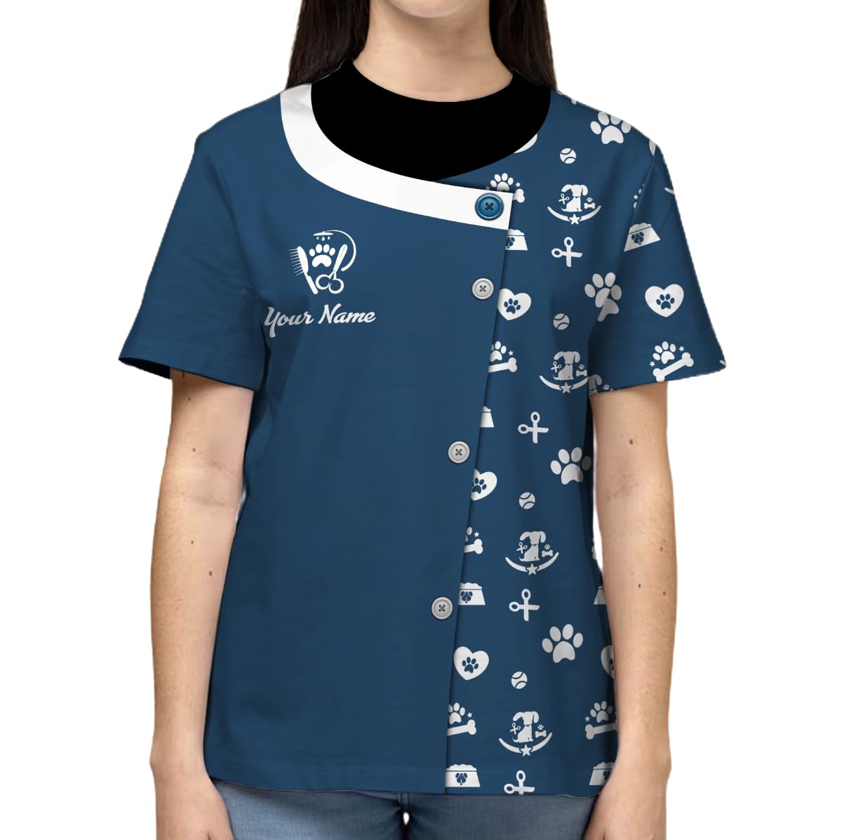 Personalized Dog Groomer 3D Shirt, Dog Grooming Shirt, Pet Grooming Shirt Gift, Dog Groomer Shirts, Grooming Shirts for Women (US, Alpha, Small, 5X-Large, Regular, Regular, 1, DG2)