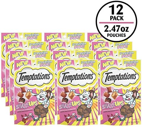 Temptations ShakeUps Crunchy and Soft Cat Treats, Crustacean Celebration Flavor, (12) 2.47 oz. Pouches