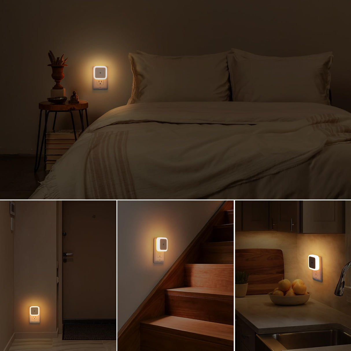 Night Light, Night Lights Plug into Wall 8-Pack, Nightlight Plug in Night Light, Dusk to Dawn Night Lamp Led (Warm White)