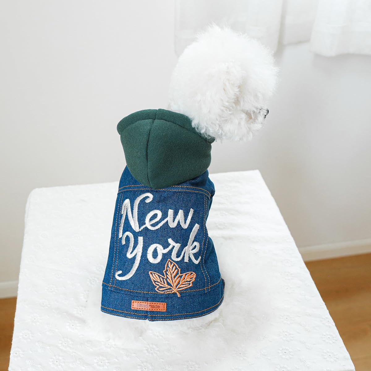 Dog Lapel Denim Vest Jacket Puppy Classic Jean Shirt Clothes Small Dogs Girl Boy Vintage Costume Dog Cat Stylish Denim Coats Chihuahua Yorkie Clothes Christmas Holiday Birthday Dog Outfits