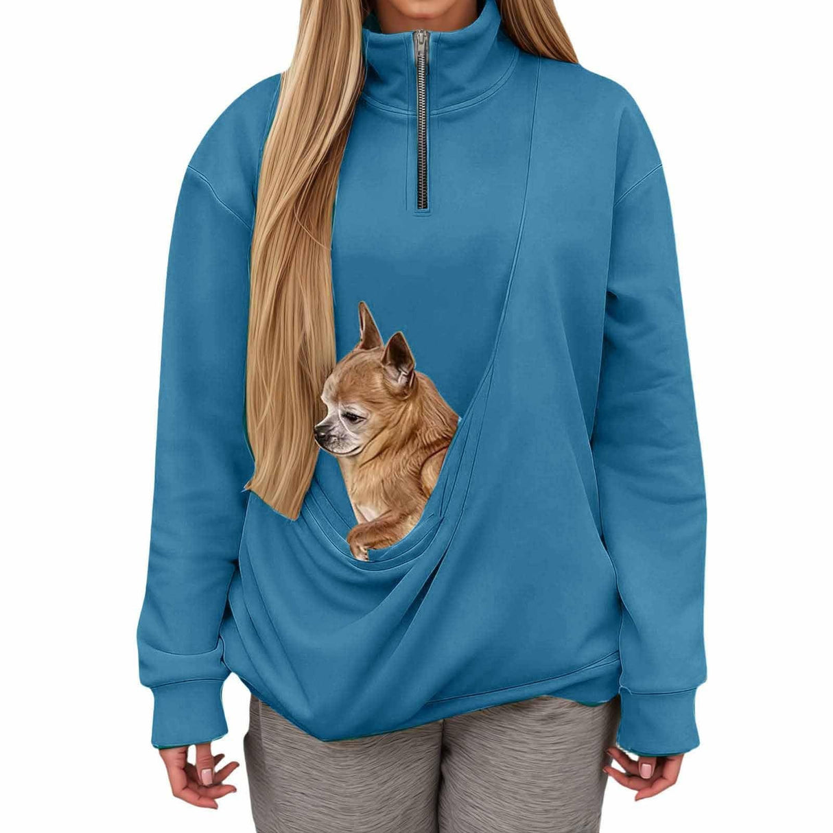 XovLAHzY Pouch Hoodie For Women Kangaroopocket Oversized Dog Pouch Sweatshirts Cat Pet Care Carrier Pullover Animal Hoodies