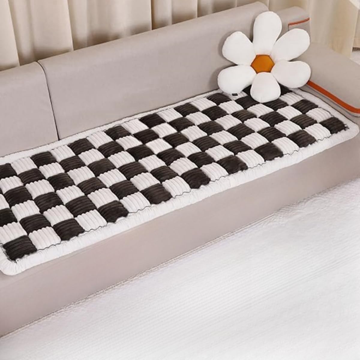 Washable Pet Bed Couch ,Funny Cat Mat ,Anti-Slip Dog Bed Sofa Cover,Pet Friendly Sofa Cover for Large Dogs (Black, 70x210 cm/28 * 83in)
