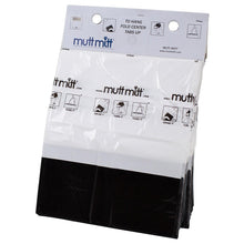 Load image into Gallery viewer, Mutt Mitt® 100 White & Black 2-Ply Dog Waste Bags on 1 Dog Waste Bag Station Header - 300% Thicker than mini roll dog waste bags - no more warm & yuck feeling