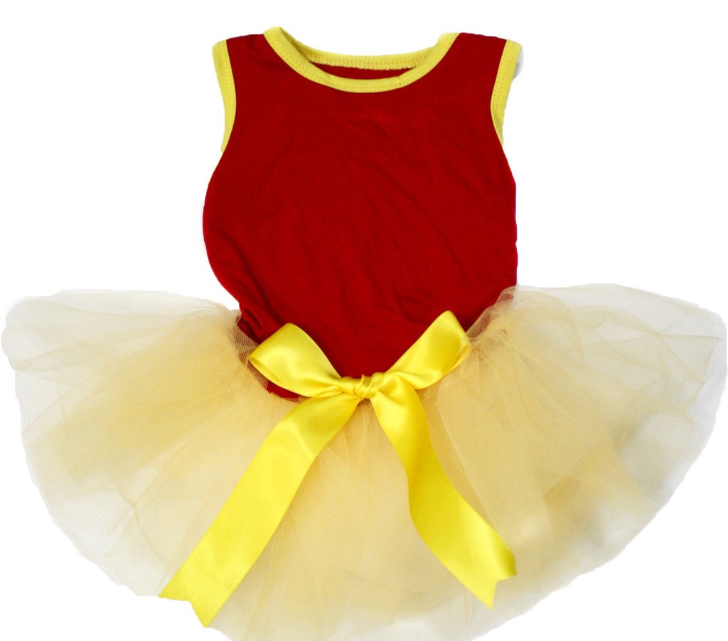 Petitebella National Theme Cotton Shirt Tutu Puppy Dog Dress (Large, Spain)