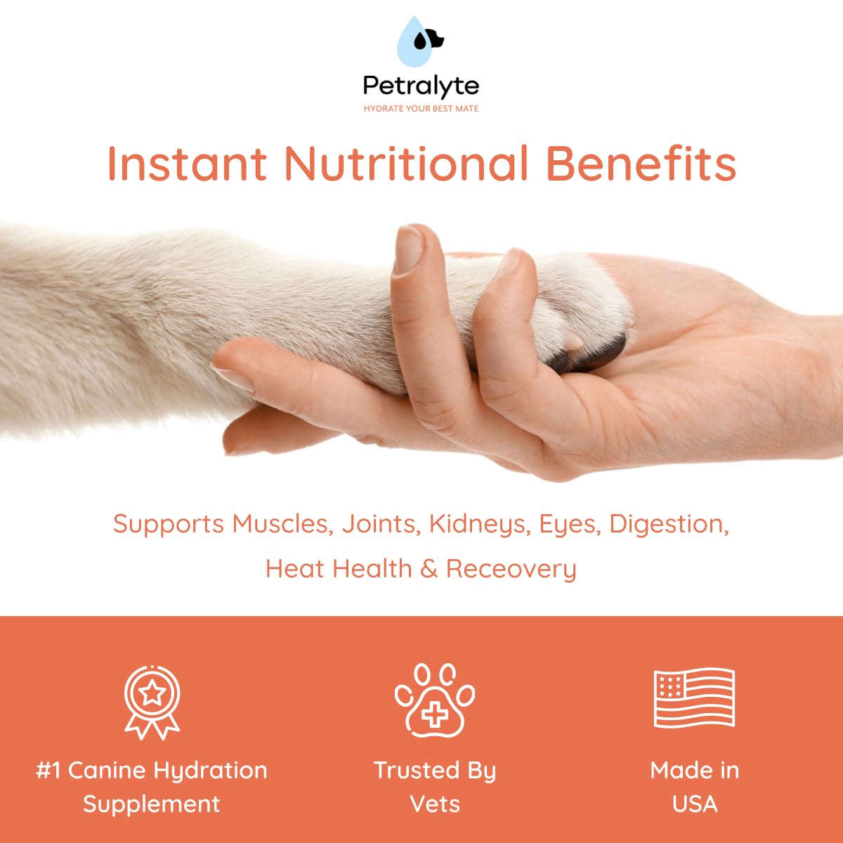 Petralyte Dog Electrolytes and Joint Supplement | Hydration Support for Dogs w/Glucosamine, Chondroitin & More | Electrolytes for Dogs with Prebiotics | for Chicken Lovers | 16 Packets