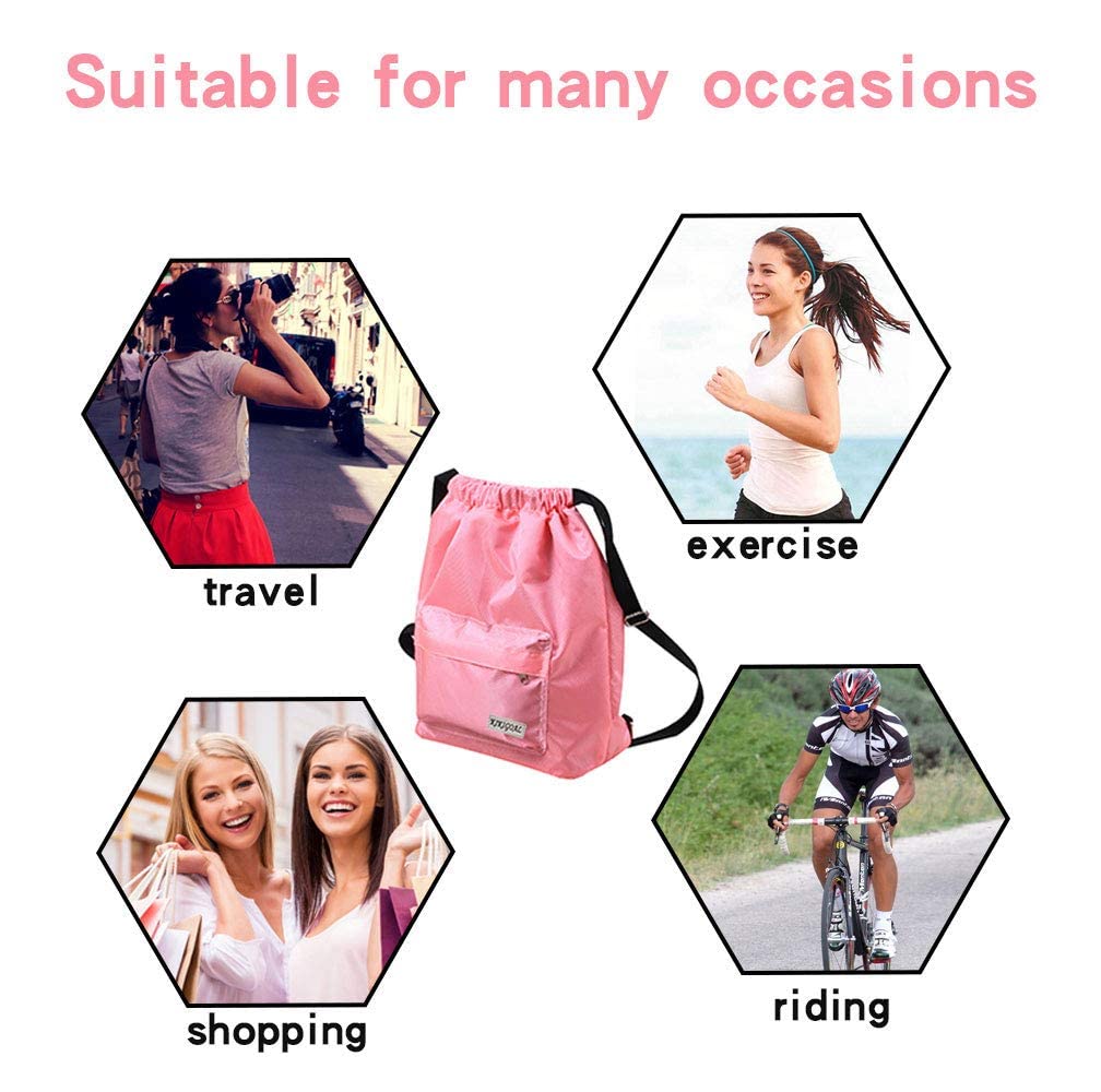 KIKIGOAL Dry Wet Separated Swimming Bag Portable Drawstring Backpack Waterproof Gym Sports Pool Beach Gear Bag