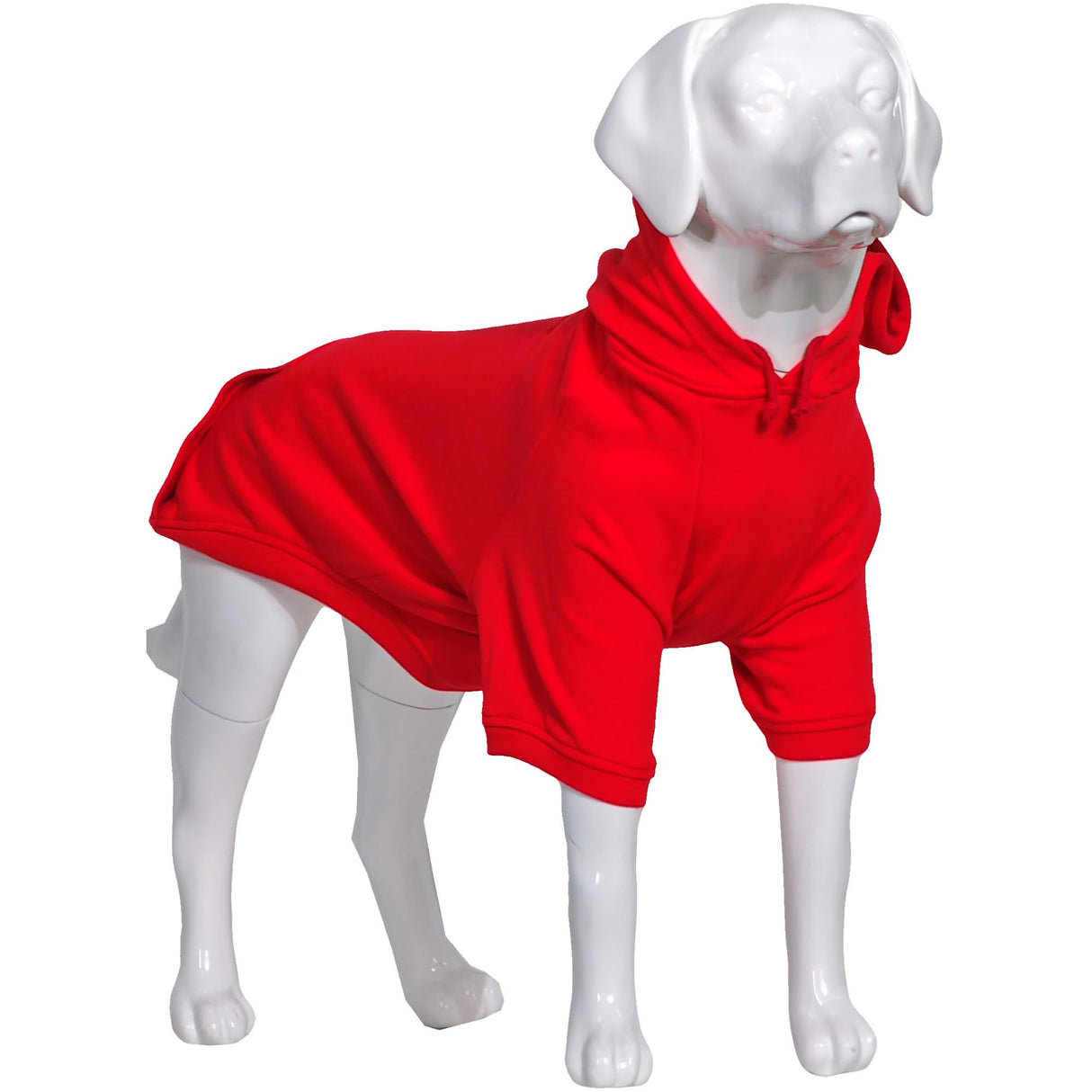 Lovelonglong Blank Basic Hoodie Sweatshirt for Dogs 100% Cotton Fits Small Medium Dachshund Large Dog Red 3XL