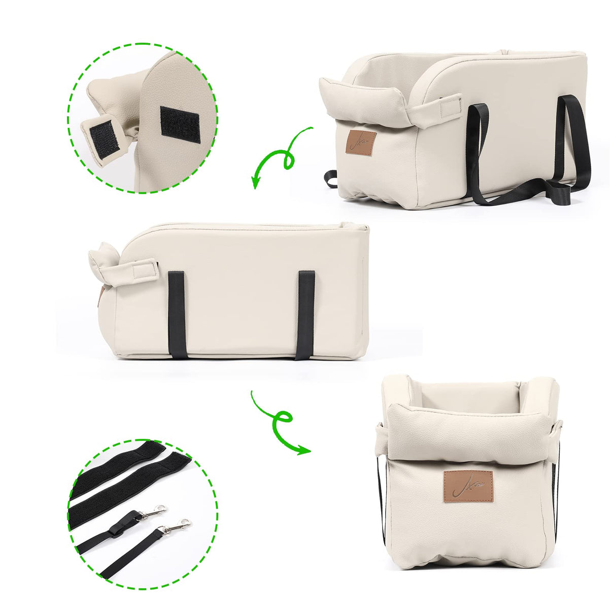 Dog Car Seat Centre Console Dog Booster Dog Car Seat Small Dog Cat Booster Seat for Dogs Cats Pets Up to 13lbs