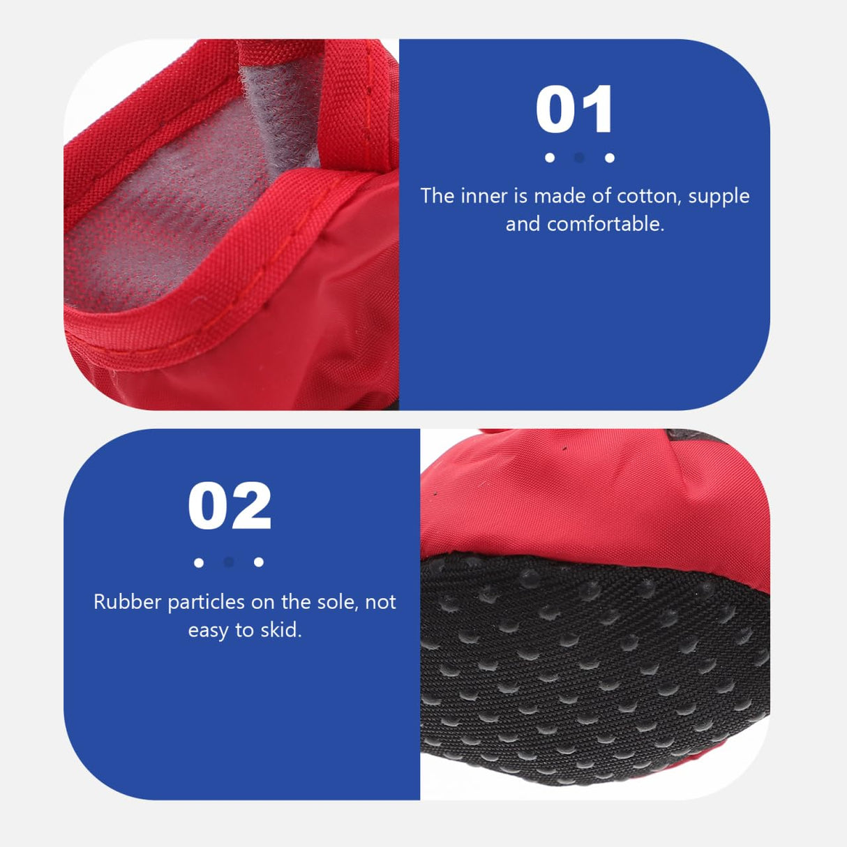 Toddmomy 12Pcs Dog Shoes Anti-Slip Sole Dog Boots & Paw Protector for Small Medium Pet Rainy Days Outdoor Use Keeps Paws Dry Warm
