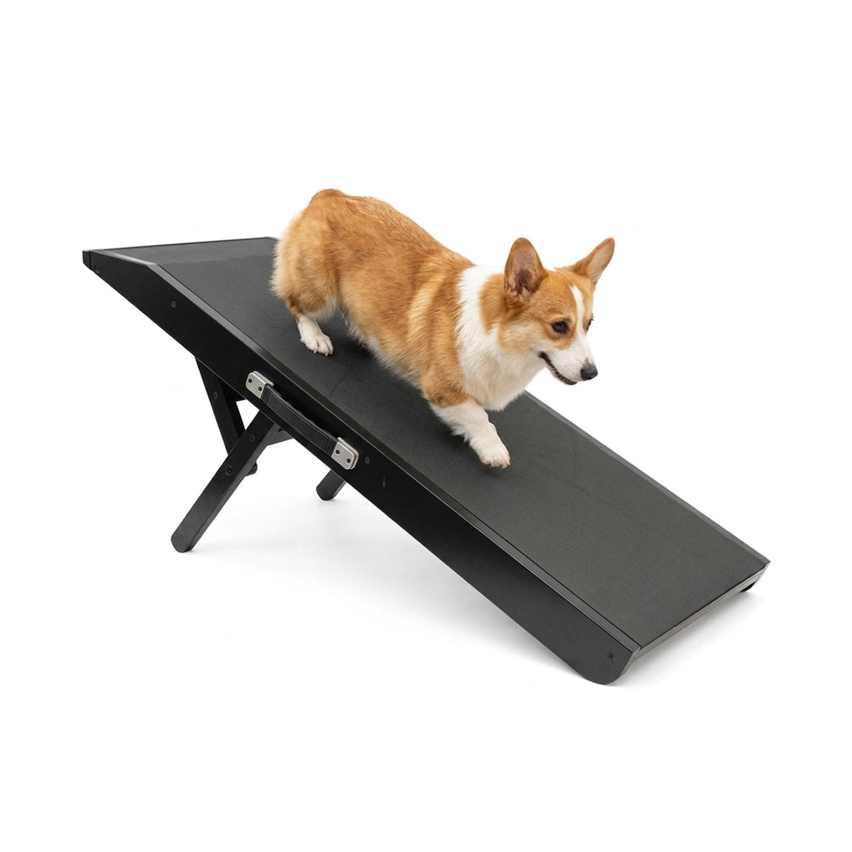 Dog Ramp for Couch, Birchwood Dog Bed Ramp for Small Dogs, 4-Level Adjustable (8.6"-20.9") Foldable Pet Ramp, Wide Non-Slip EVA Surface with Glow Strips, Solid Birchwood 200Lbs