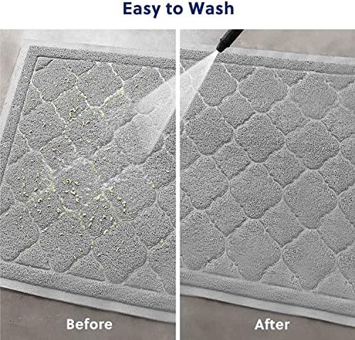 WePet Cat Litter Box Mat, Kitty Premium PVC Pad, Durable Trapping Rug, Phthalate Free, Urine-Resistant, Scatter Control, L 35 x 23 Inch, Cadet Grey