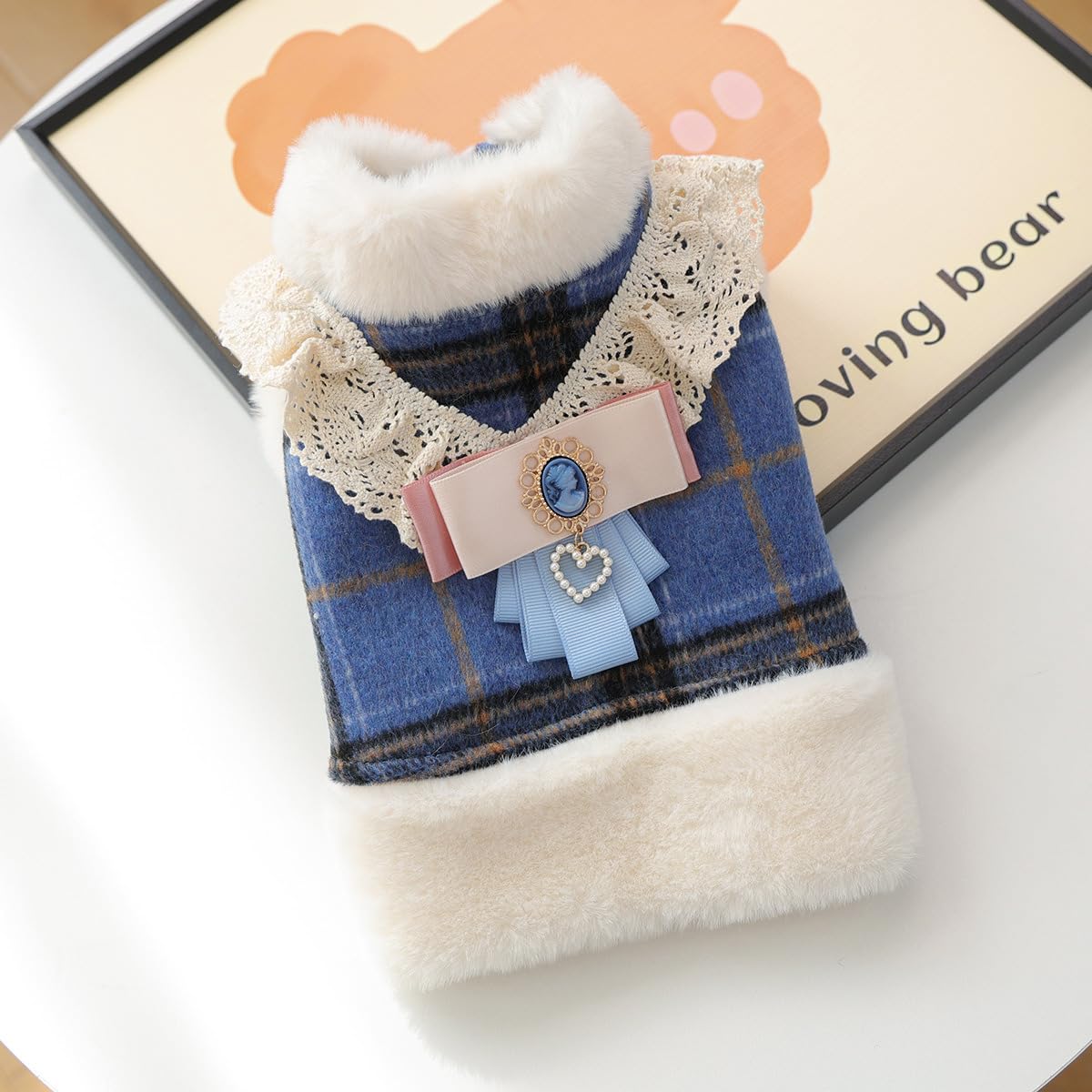 Small Dog Winter Denim Jacket Fleece Lined Puppy Cute Jean Clothes Cold Weather Dog Cozy Warm Coats Yorkie Chihuahua Stylish Clothes Christmas Birthday Holiday Outfits