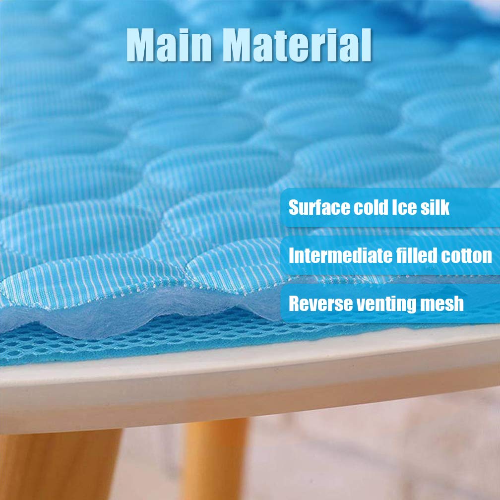 MeiLiMiYu Washable Dog Ice Silk Self Cooling Mat for Indoor & Outdoor Dog Mat with Cooling Pad & Blanket