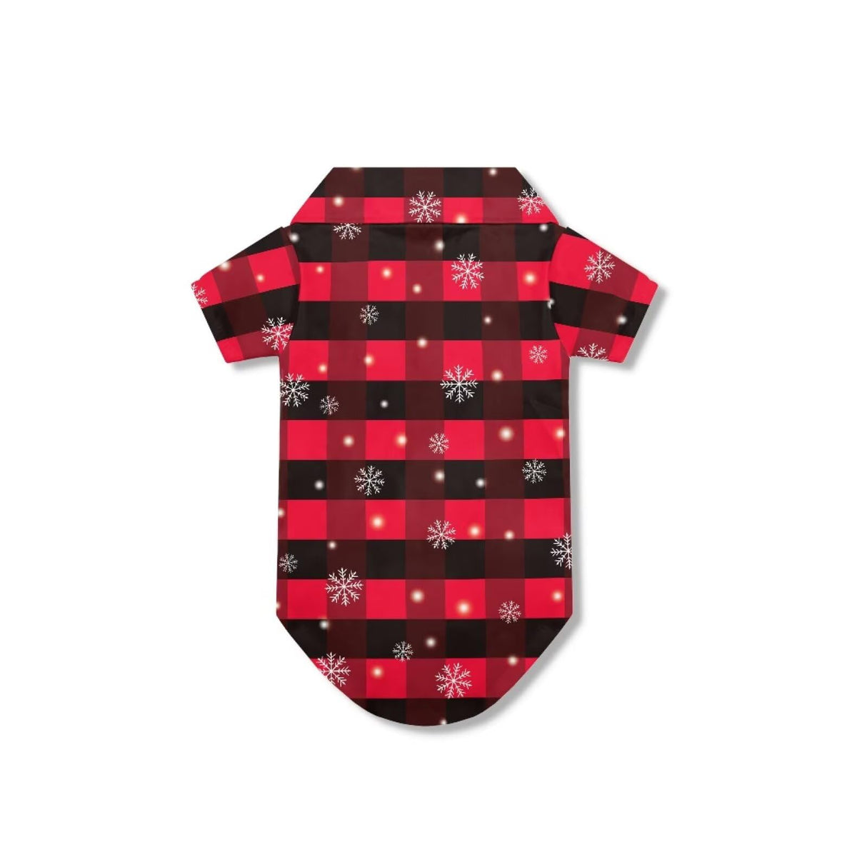 Wiryuouvt Snowflake Plaid Dog Christmas Outfit Dog Shirts Collared Polo T-Shirts for Small Medium Dogs Cats Boy Girl Cozy Lightweight Puppy Clothes for Small Dogs Boy Girl Christmas Party Photo Event