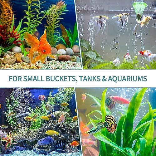 Pawfly Aquarium 1 Inch Air Stone Cylinder Grey Bubble Diffuser Oxygen Aerator Stone for Nano Air Pumps Small Buckets and Fish Tanks, 50 Pack