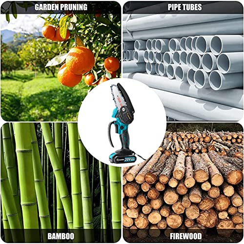 Saker Mini Chainsaw,Portable Electric Chainsaw Cordless,Handheld Chain Saw Pruning Shears Chainsaw for Tree Branches,Courtyard,Household and Garden(SAKER Mini Chainsaw + 1 Battery)